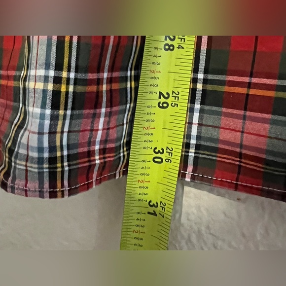 J. Crew Mens Stretch Secret Wash Chili Plaid Organic Cotton Classic Fit Medium - Picture 12 of 14
